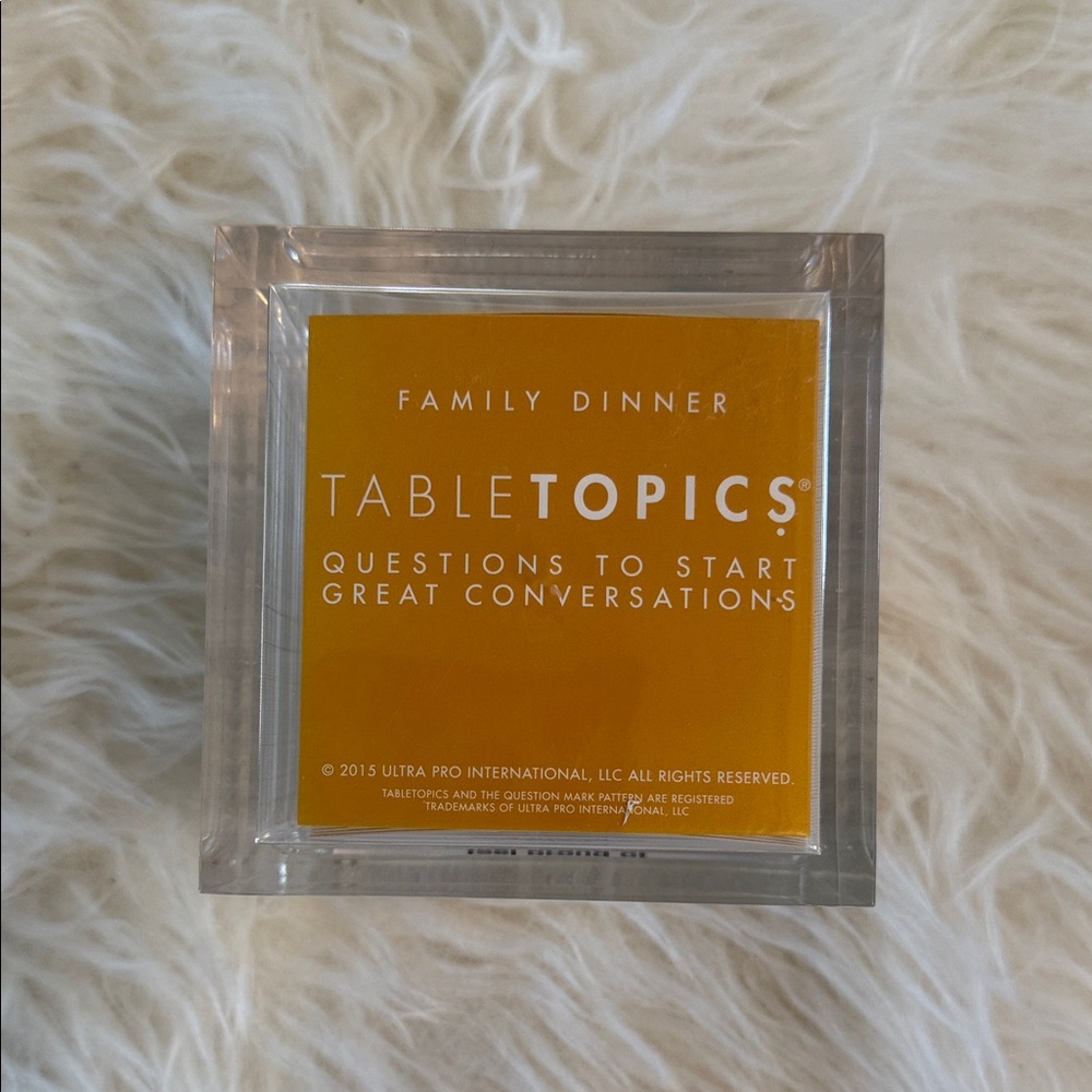 Family Dinner Conversation Cards - Yellow